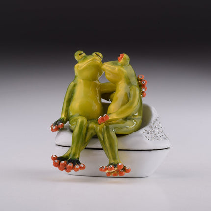 Two Frogs in love Sitting Together