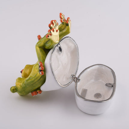 Two Frogs in love Sitting Together