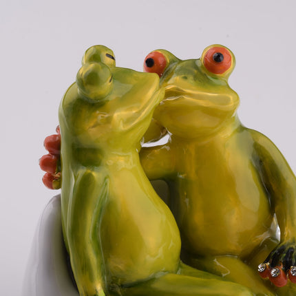 Two Frogs in love Sitting Together