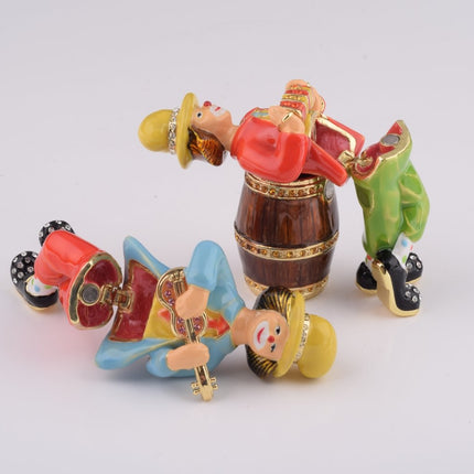 Two Circus Clowns Playing Music