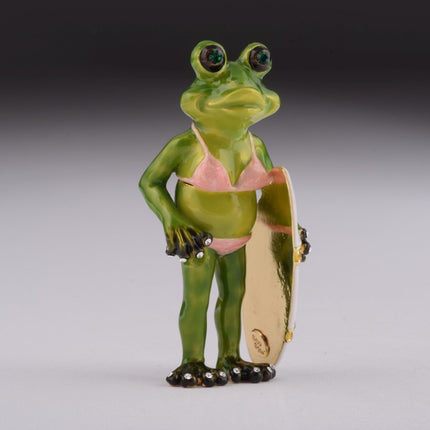 Frog Holding a Surfboard