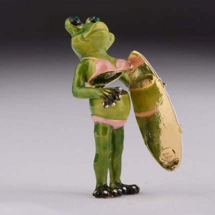 Frog Holding a Surfboard