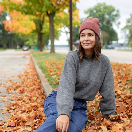 HAAKWEAR Knit Cuffed Beanie - Rusty Burgundy