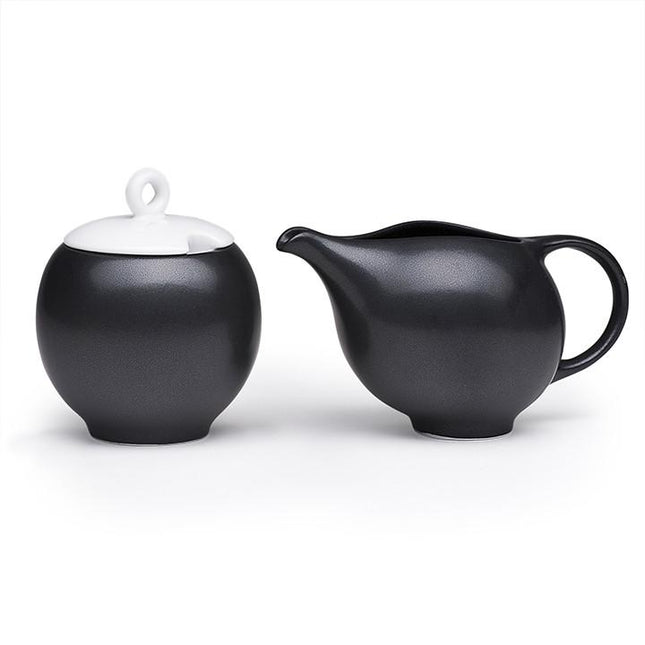 EVA milk and sugar set - Black matte