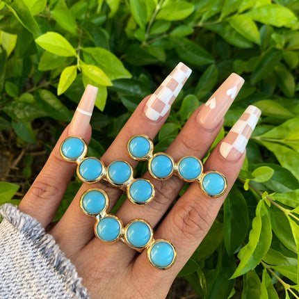 Natural Stone Multi-Finger Ring