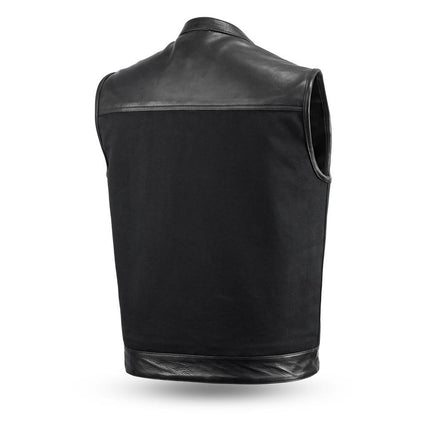 49/51 Men's Leather & Canvas Vest