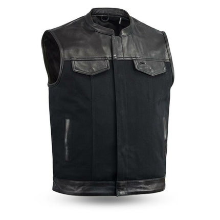 49/51 Men's Leather & Canvas Vest