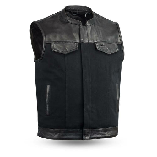 49/51 Men's Leather & Canvas Vest