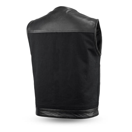 49/51 Canvas (no collar) | Men's Motorcycle Vest-FS