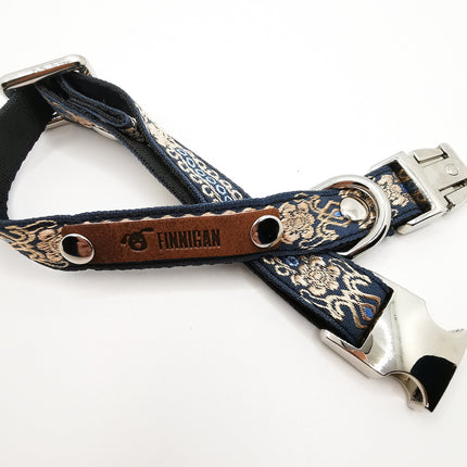 "Personalised Hand Made Chic Cotton Dog Collar for Small Breeds"