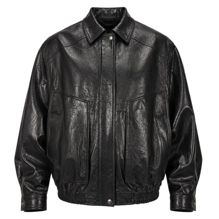 Fireladyfur Women's Retro Work Jacket in Waxed Leather "Fashionable