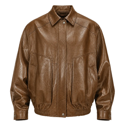 Fireladyfur Women's Retro Work Jacket in Waxed Leather "Fashionable