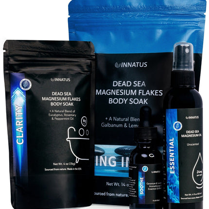Luxury Dead Sea Spa Gift Set – Bath Salt, Magnesium Flakes, Magnesium