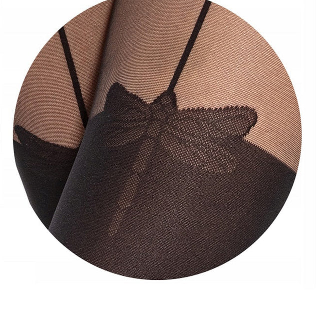 Fashion Tights in Suspender Look - Gatta Girl-up 47 Dragonfly