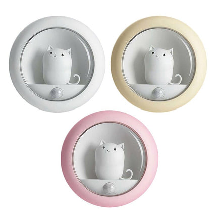 LED Night Light with Motion Sensor Cute Cat Home Decoration