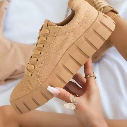 Pinterest Women Sneaker Light Breathble Vulcanized Shoes Platform Lace