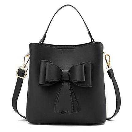 Classic Bucket Bow Women's Crossbody Bag - Large Capacity Portable
