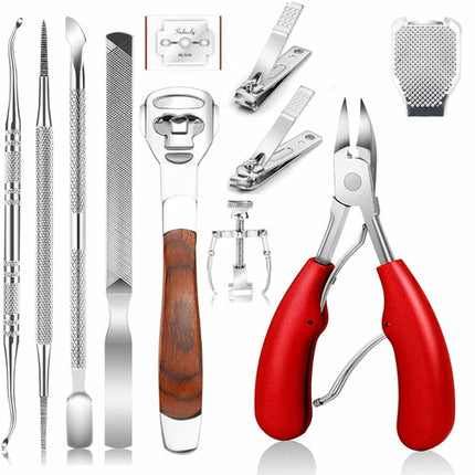 11Pcs/Set Ingrown Toenail Tools Kit Nail Care Pedicure Tools