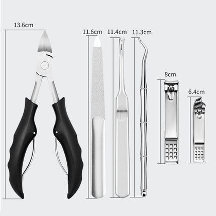 6Pcs/lot Manicure Set Pedicure Sets Nail Clipper Stainless Steel
