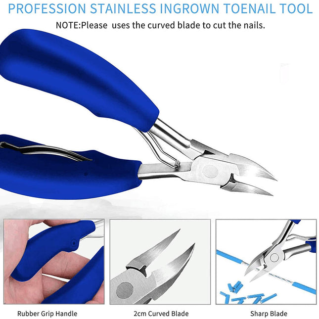 11Pcs/Set Ingrown Toenail Tools Kit Nail Care Pedicure Tools