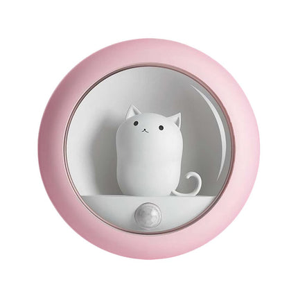 LED Night Light with Motion Sensor Cute Cat Home Decoration