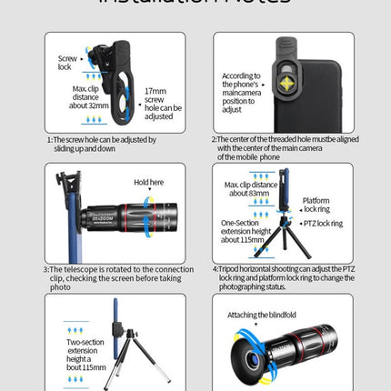 Dragon Bluetooth Ultra HD 28X Zoom Telescope Lens Tripod Kit