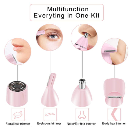 4 in 1 Electric Shaver For Women Hair Removal Rechargeable Trimmer For