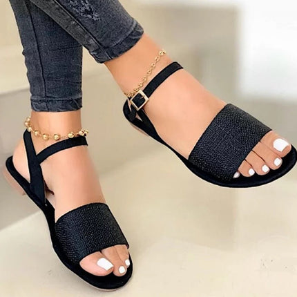 MZ-210623-01 Summer New Products Flat 35-43 Large Size Buckle Casual