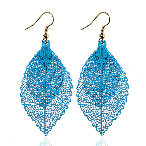 Vintage Gold Color Leaves Long