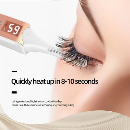 Portable Electric Heated Eyelash Curler Women Makeup Irons Brush