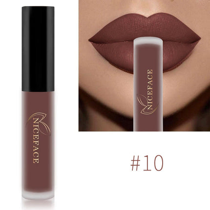 NICEFACE Matte Liquid Lipstick Waterproof Long Lasting Lip Gloss Tint