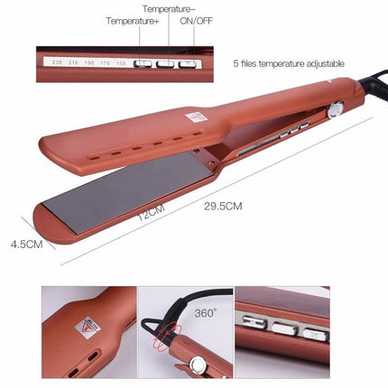 Professional Hair Flat Iron Temperature Adjustable Hair Straightener