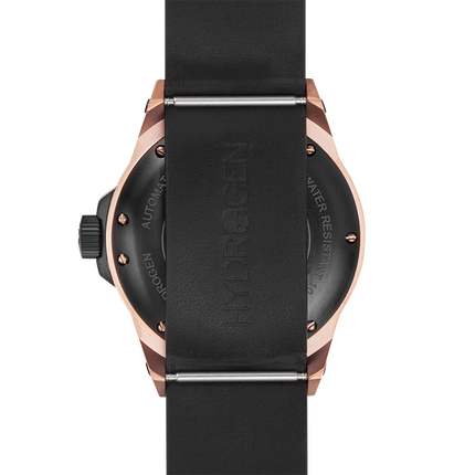 Vento Black Rose Gold Leather