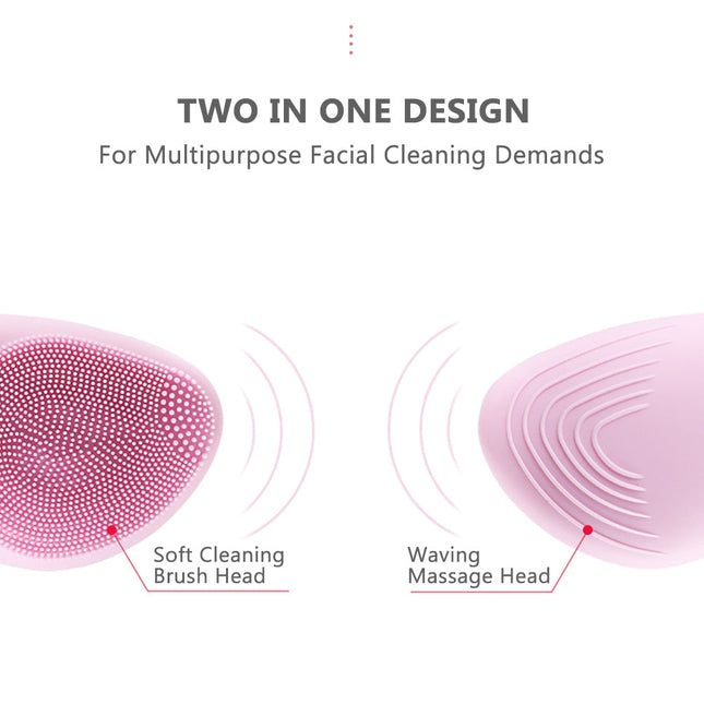 Mini Electric Facial Cleansing Brush Silicone Sonic Face Cleaner Deep