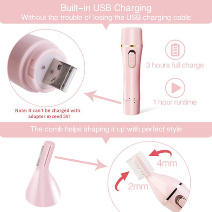 4 in 1 Electric Shaver For Women Hair Removal Rechargeable Trimmer For