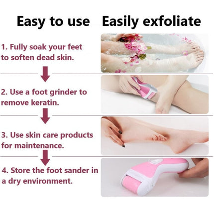 Electric Rechargeable Pedicure Foot Care Tool Fast Callus Mini Feet