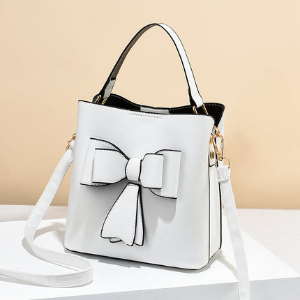 Classic Bucket Bow Women's Crossbody Bag - Large Capacity Portable