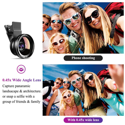 Professional Phone Camera Lens 12.5x Macro Camera Photo HD 0.45x Super