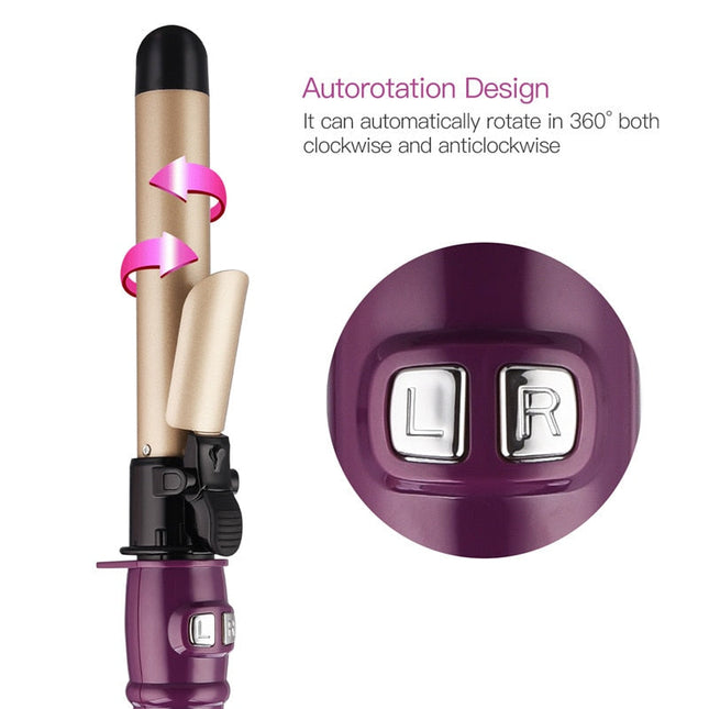 28mm Automatic Rotating Hair Curler Household Travel Ceramic Curling