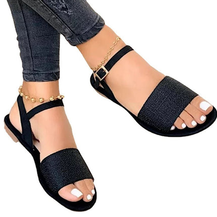 MZ-210623-01 Summer New Products Flat 35-43 Large Size Buckle Casual