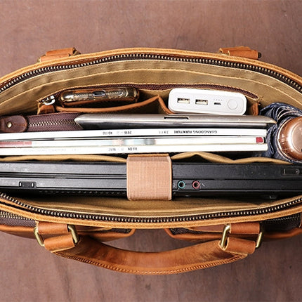 The Dagmar Leather Briefcase | Vintage Leather Messenger Bag