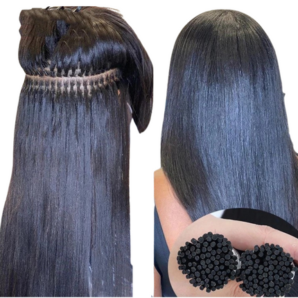 Brazilian Straight Human Hair I Tip Microlinks Bulk Braiding Human Hai