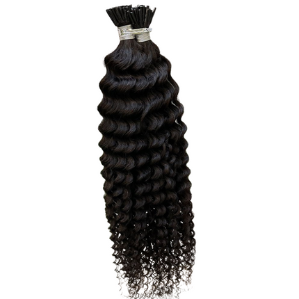 Loose Deep Wave Human Hair i Tip Microlinks Bulk Braiding Human Hair B
