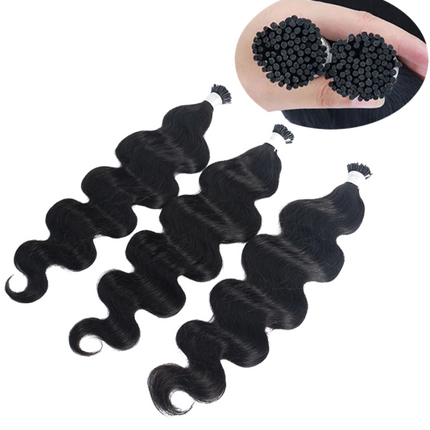 Body Wave Human Hair i Tip Microlinks Bulk Braiding Human Hair Bundles