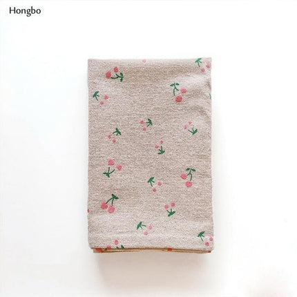 Hongbo 1 Pcs Plaid Cotton Placemat Japanese Fashion Style Fabric Table