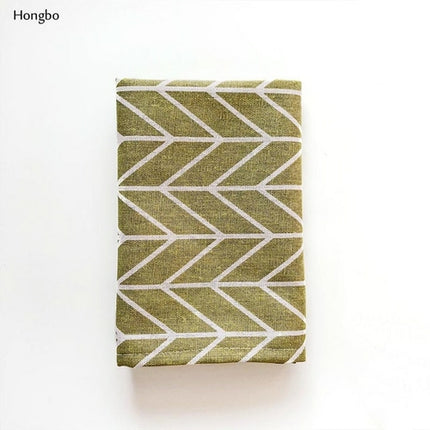 Hongbo 1 Pcs Plaid Cotton Placemat Japanese Fashion Style Fabric Table
