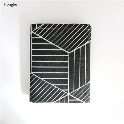 Hongbo 1 Pcs Plaid Cotton Placemat Japanese Fashion Style Fabric Table
