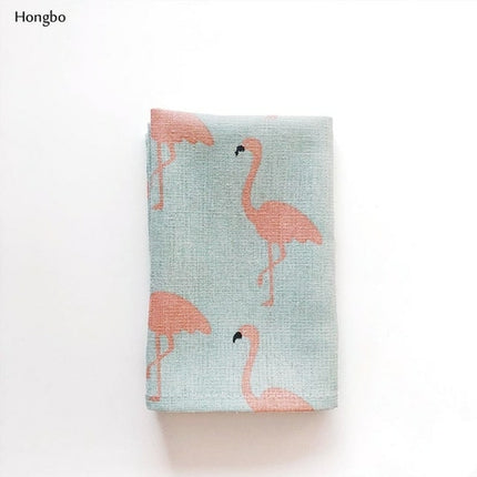 Hongbo 1 Pcs Plaid Cotton Placemat Japanese Fashion Style Fabric Table