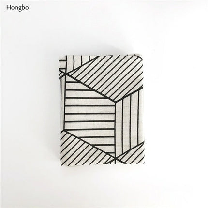 Hongbo 1 Pcs Plaid Cotton Placemat Japanese Fashion Style Fabric Table