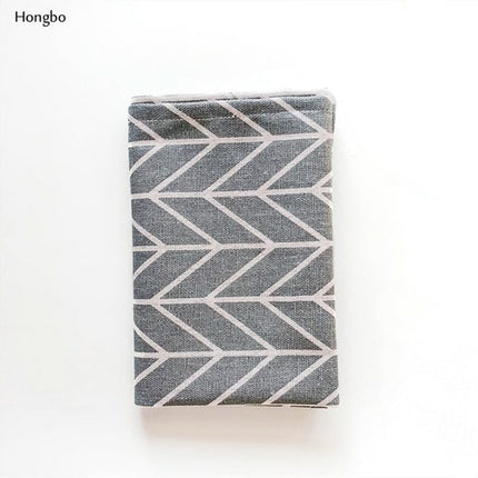 Hongbo 1 Pcs Plaid Cotton Placemat Japanese Fashion Style Fabric Table